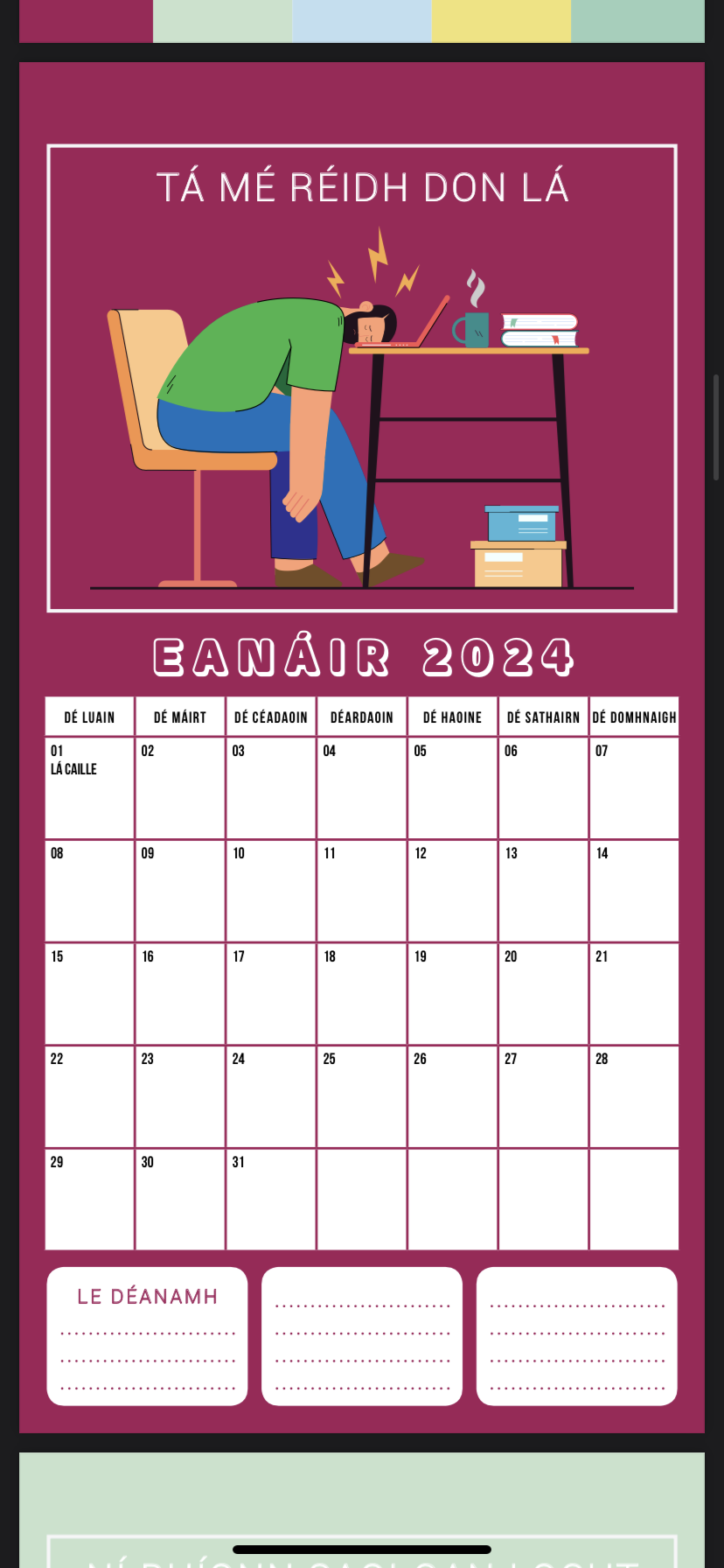 2024 Féilire Folláine (Wellbeing Calendar)