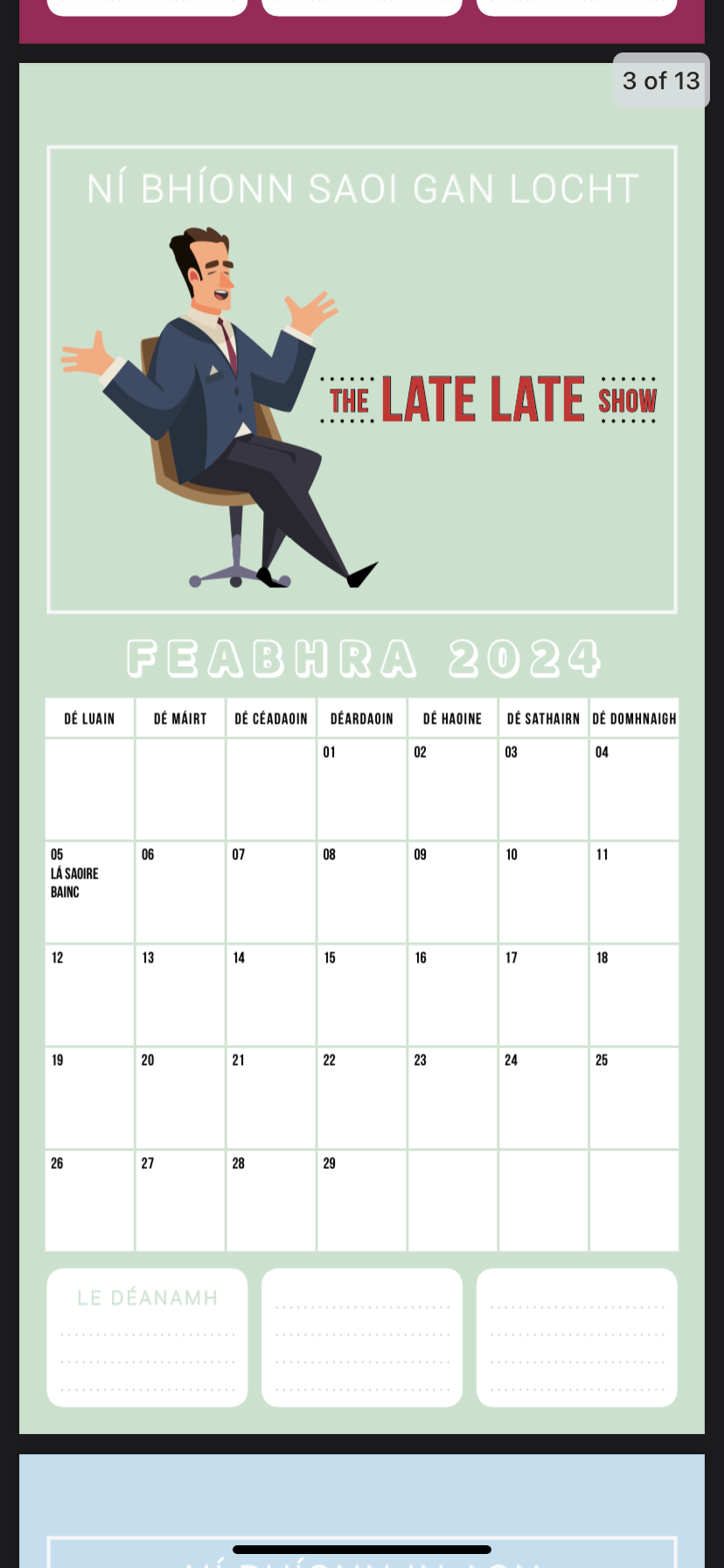 2024 Féilire Folláine (Wellbeing Calendar)